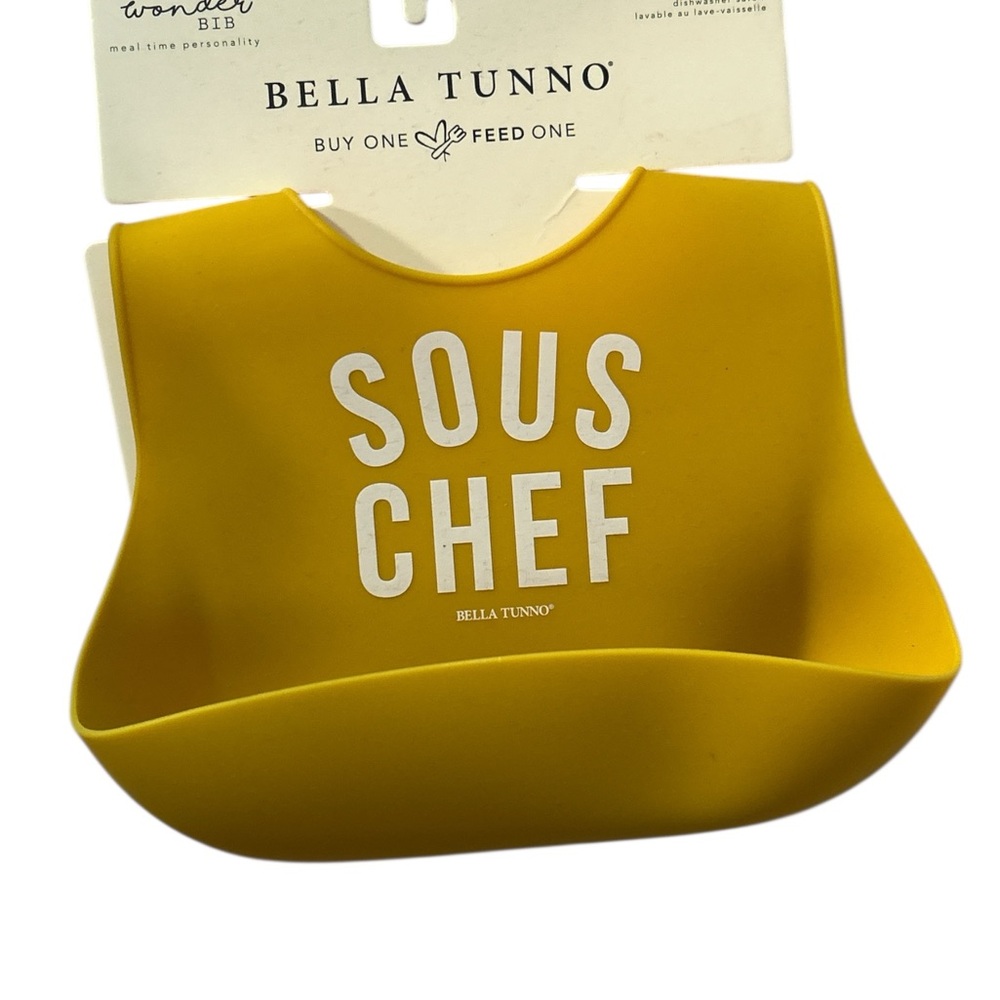 Yellow Silicone Bib with‎ Modern Design